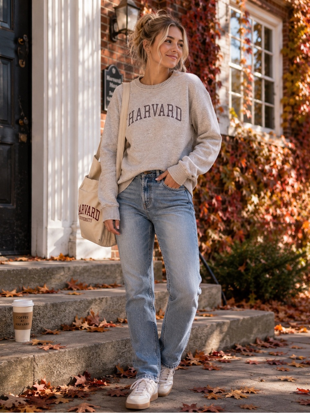 Harvard University Marled Crewneck Sweatshirt Sweater Women’s M Collegiate
